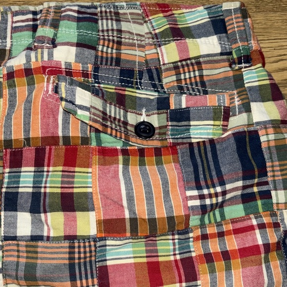 Gap madras plaid patchwork rugged cargo shorts 38 - Picture 4 of 8